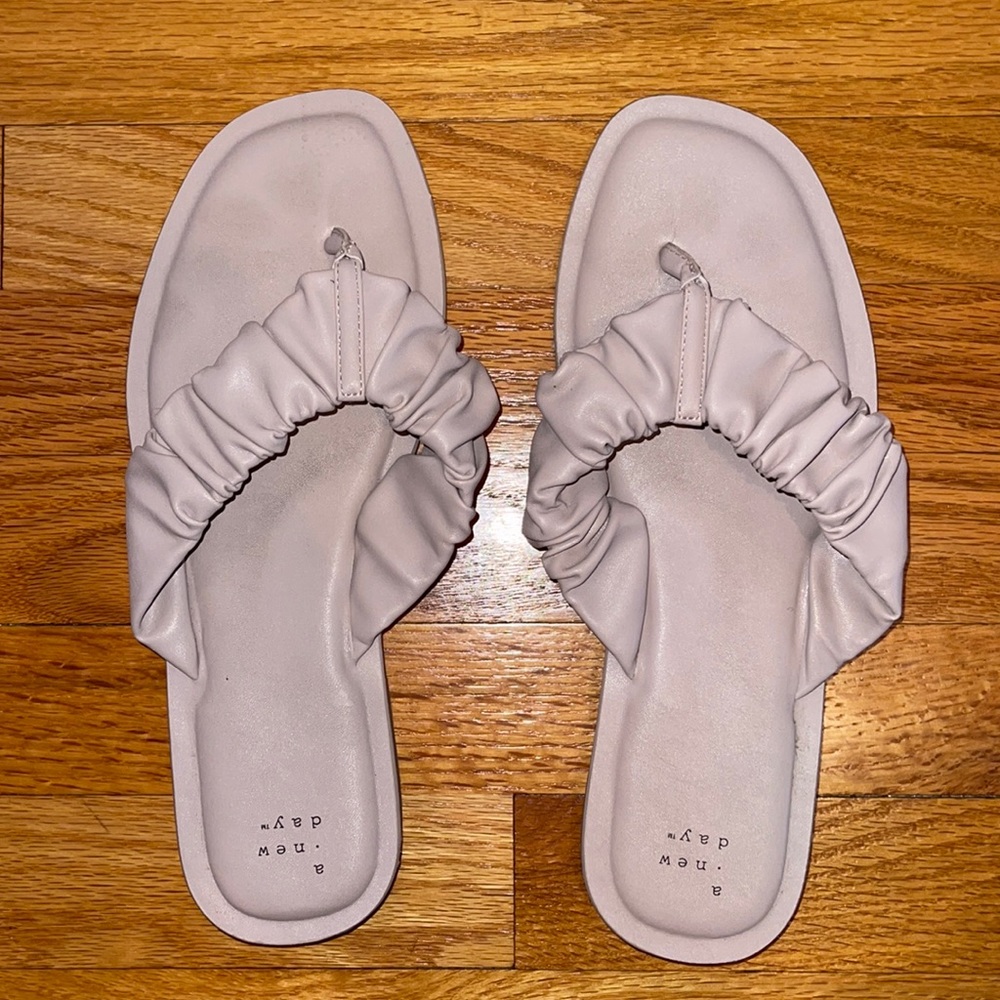 Blush flip flops